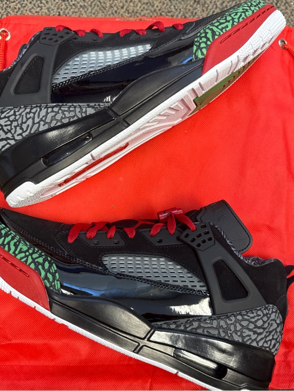 Jordan Spizike Low Men's Black, Red & Green Retro Sneakers